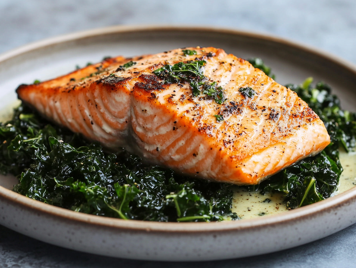 Lachs mit Grünkohl in Sahnesauce - stoffwechsel-turbo | Stoffwechsel Turbo